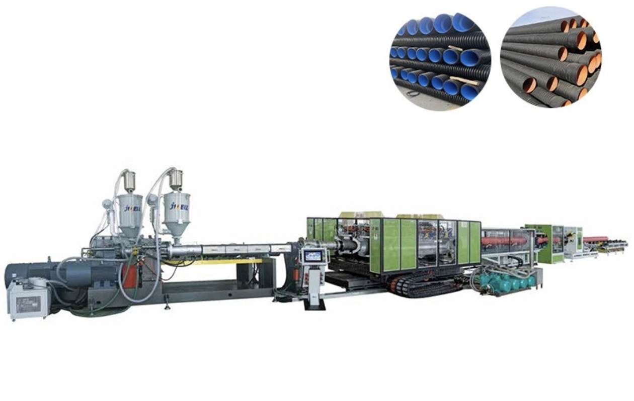 Pipe Extrusion Machine Línea de producción de tubos corrugados horizontales de doble pared